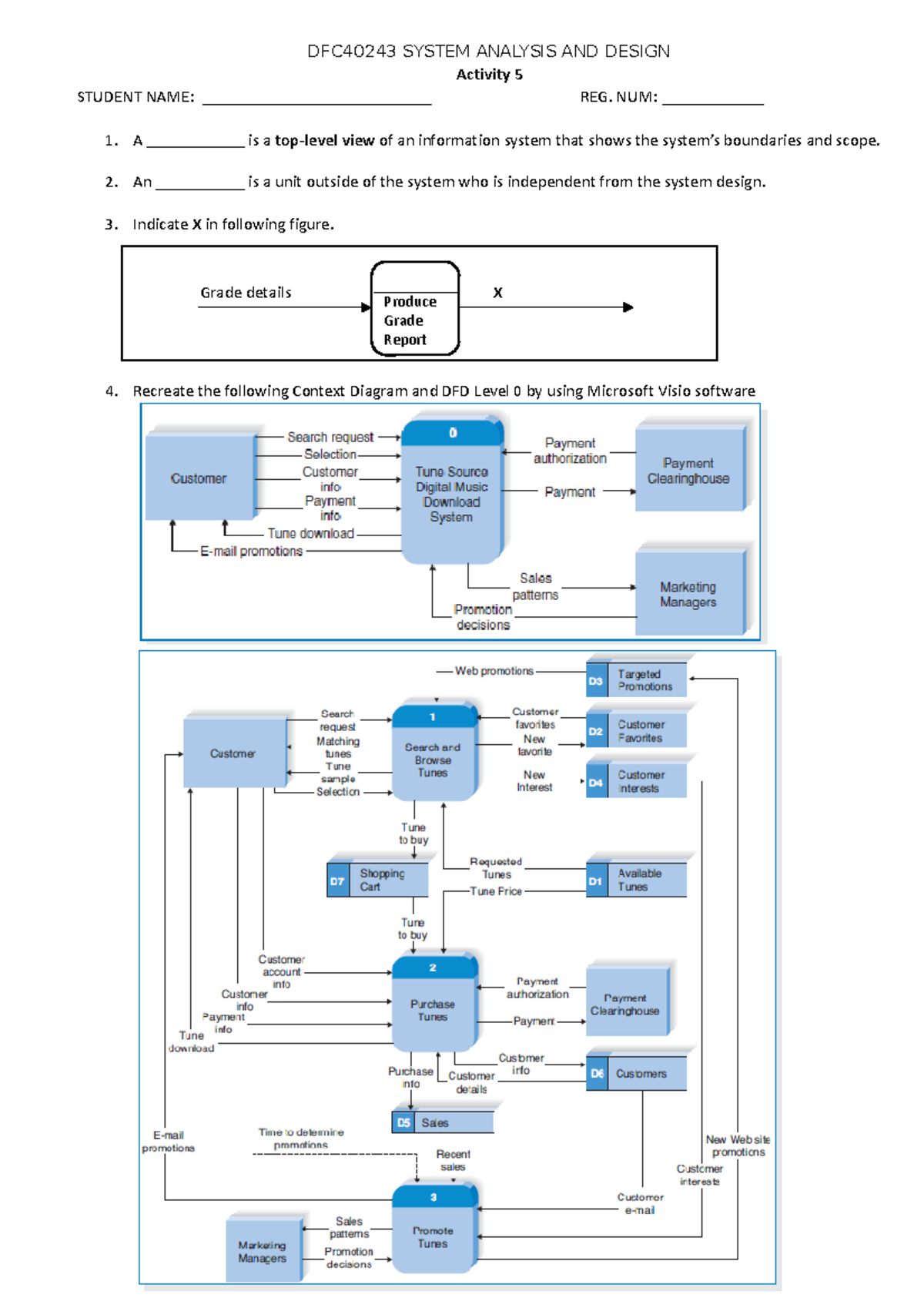 Activity 5 - DFC40243 SYSTEM ANALYSIS AND DESIGN Activity 5 STUDENT ...