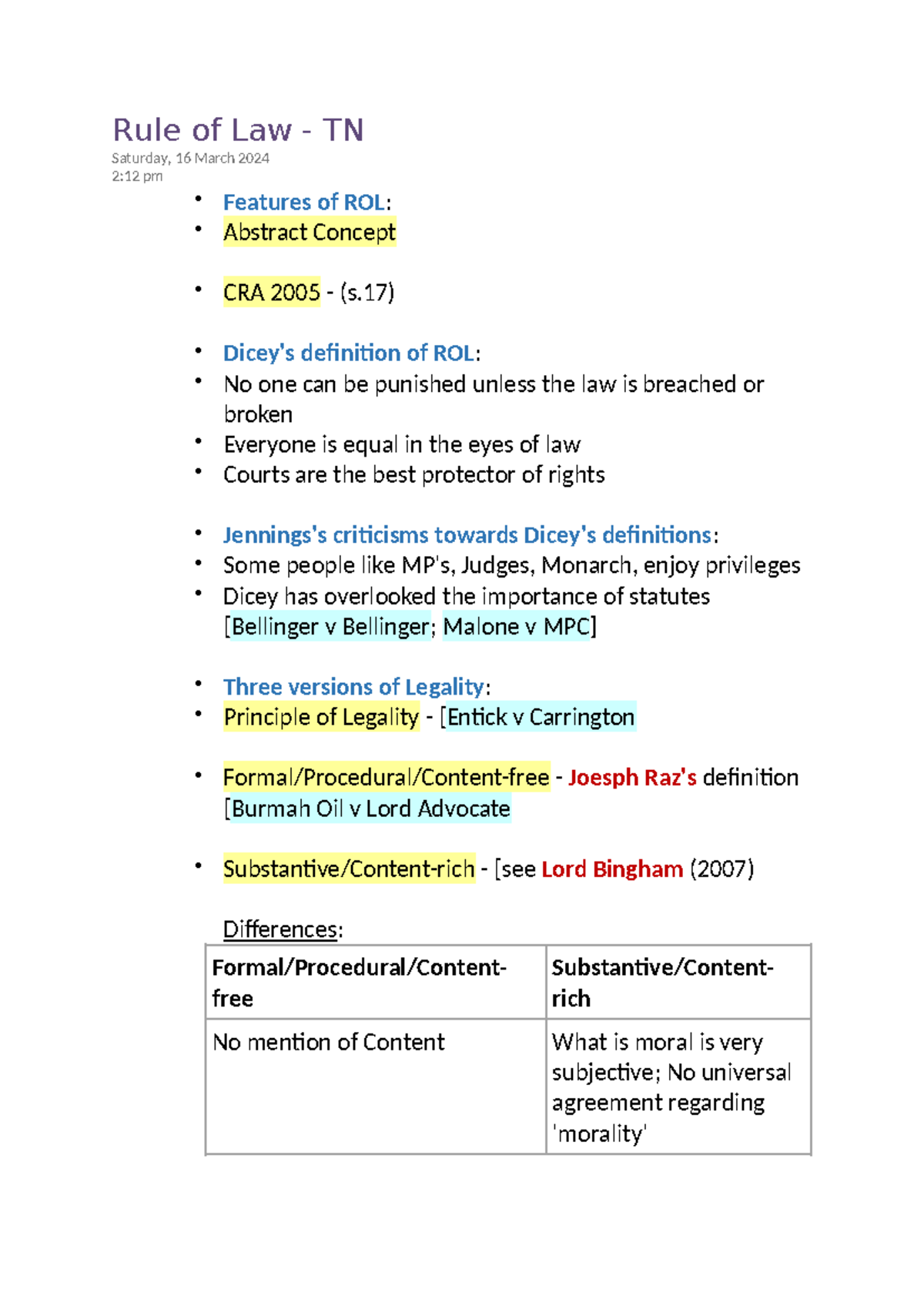 ROL-TN - corporate law - Rule of Law - TN Saturday, 16 March 2024 2:12 ...