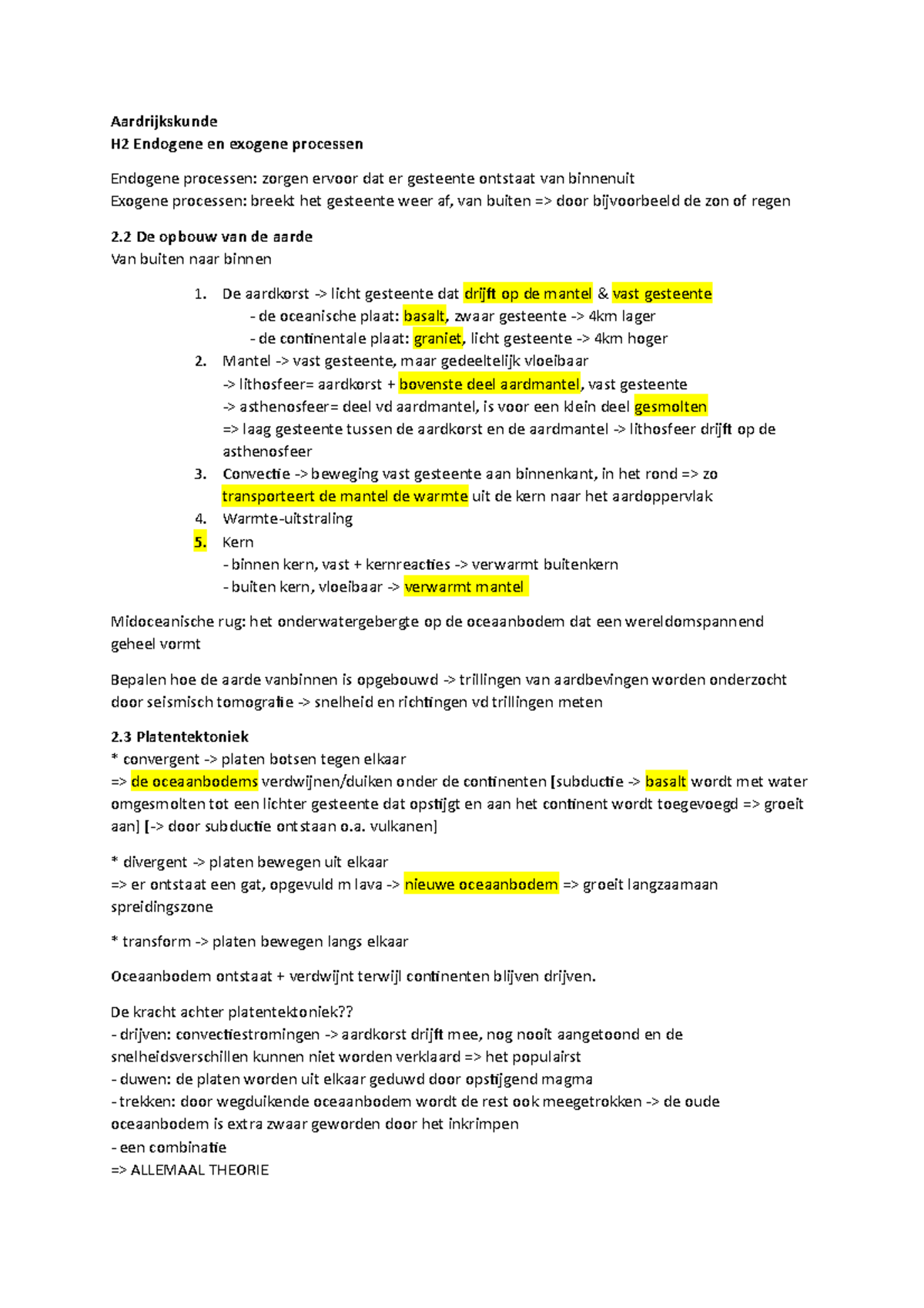 5b2a679a2c97e AK Endogene En Exogene Processen H2 - Aardrijkskunde H2 ...