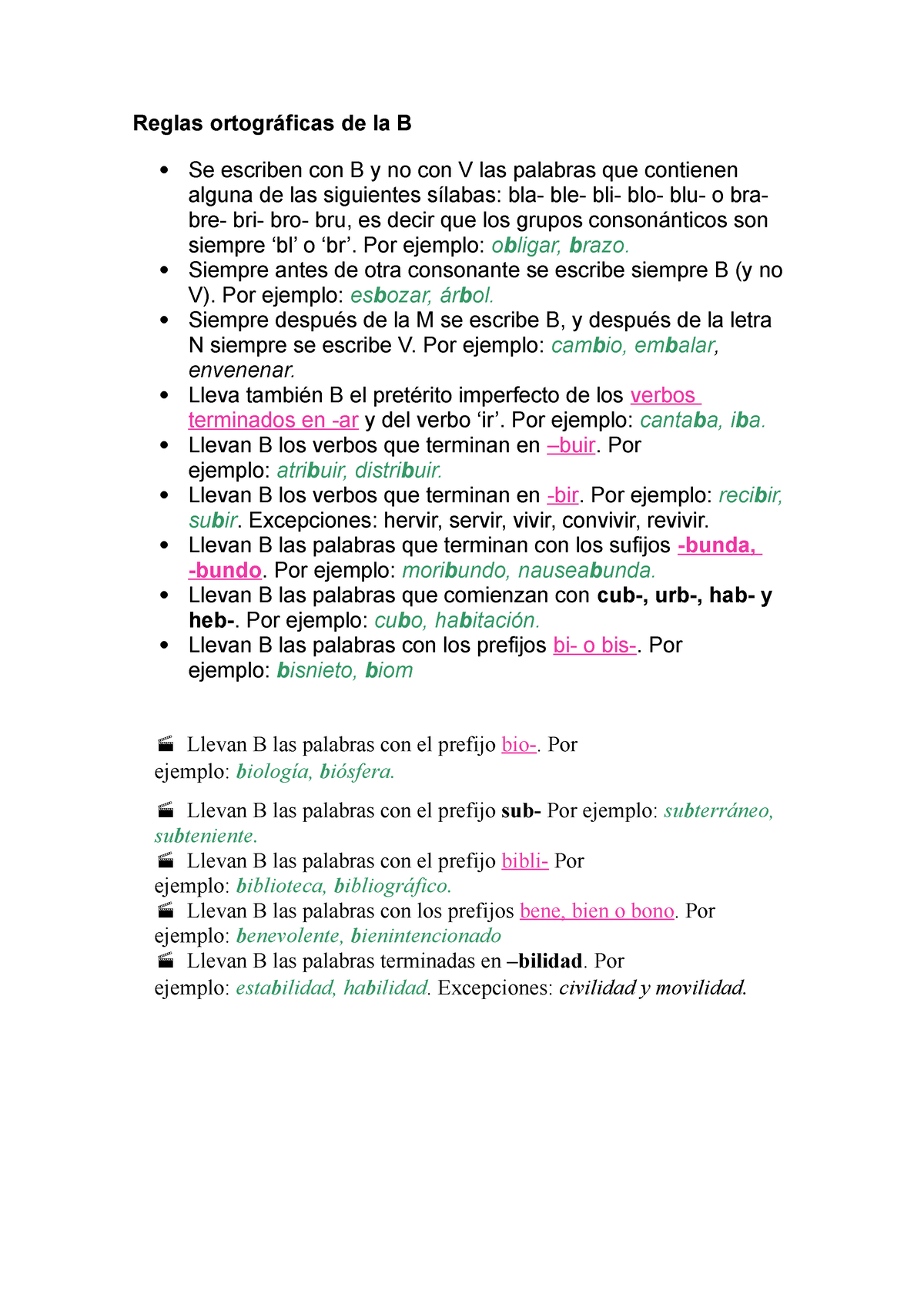 Letra B - Aprendizaje, Lectoescritura - Reglas Ortográficas De La B Se ...