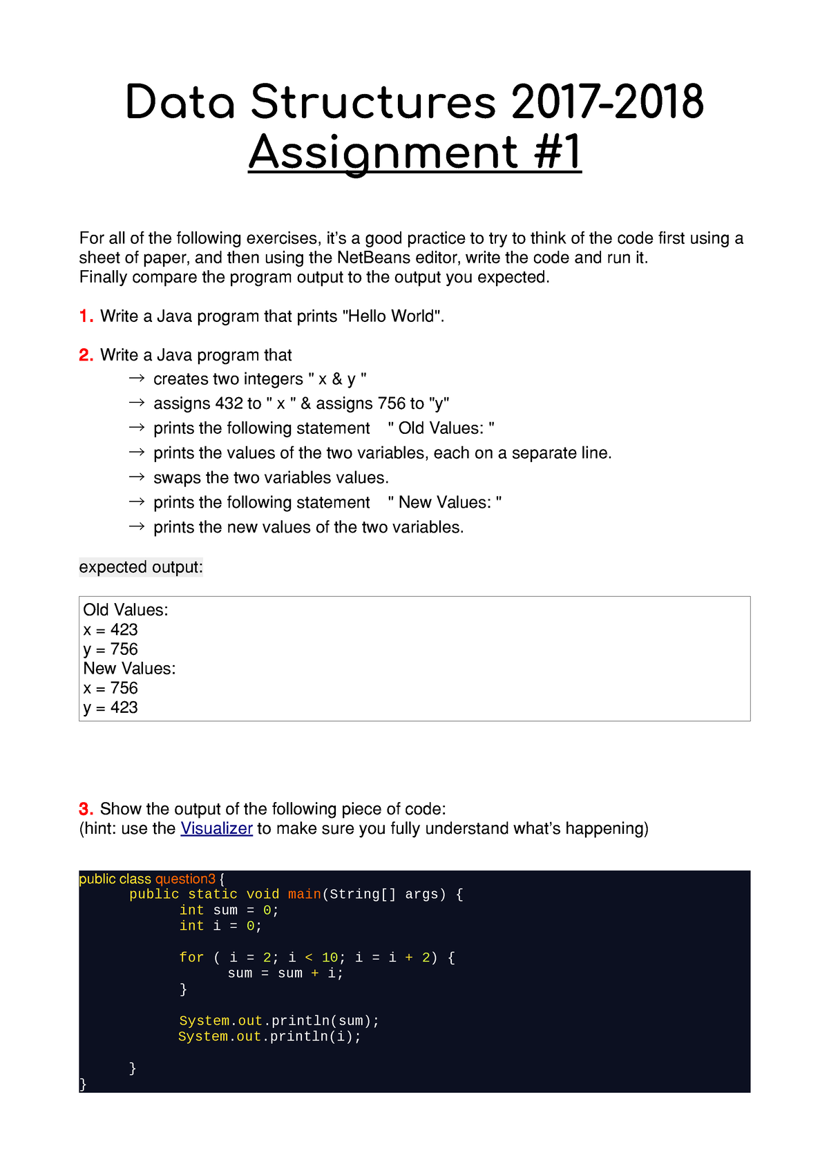 data structures assignment