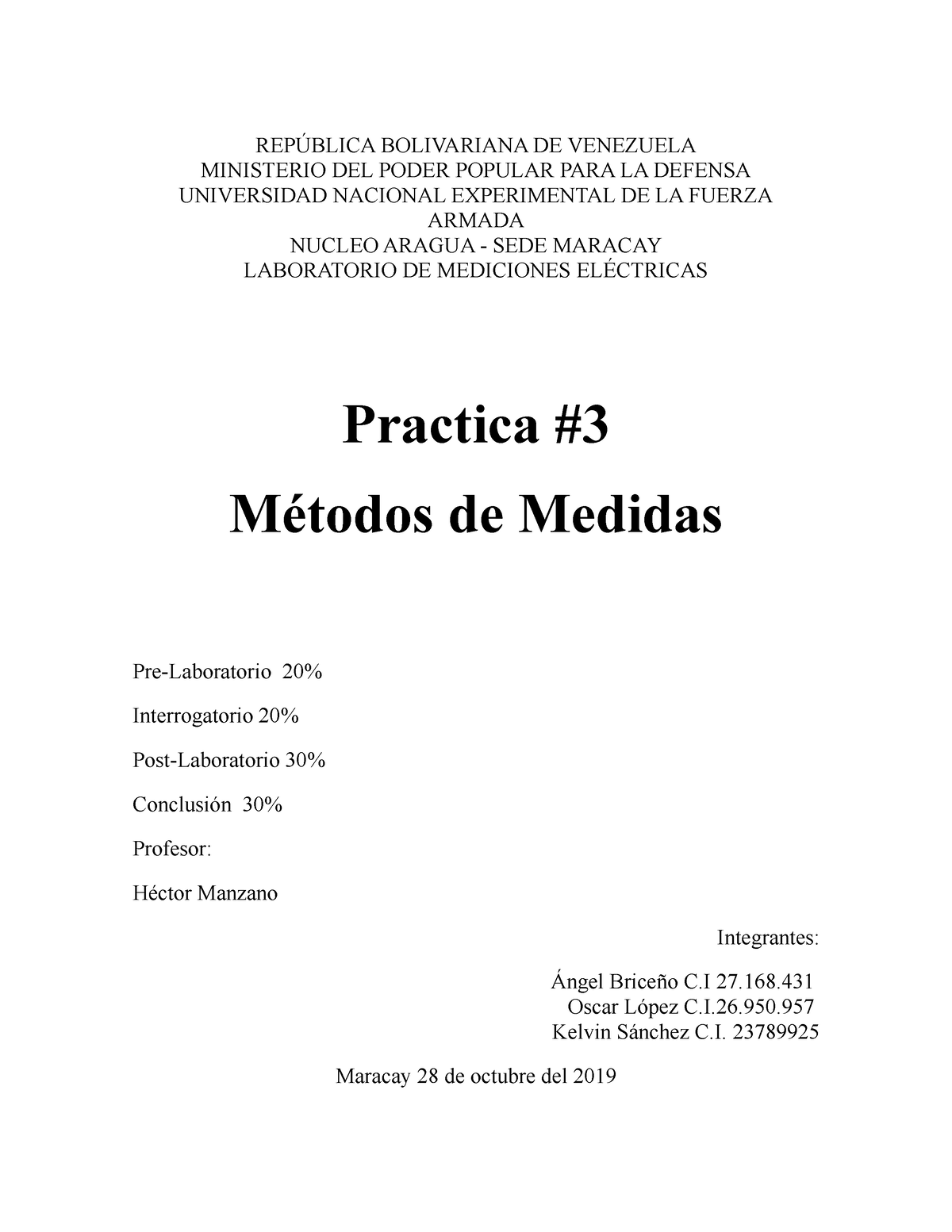 Pre-laboratorio 3 - REPÚBLICA BOLIVARIANA DE VENEZUELA MINISTERIO DEL PODER  POPULAR PARA LA DEFENSA - Studocu