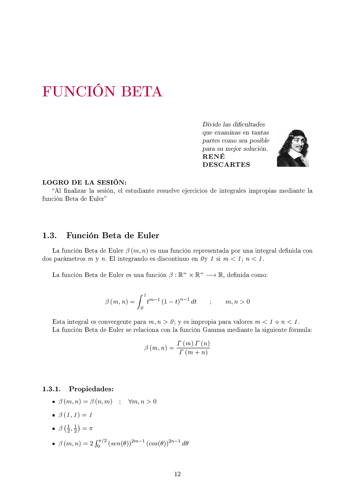 S03.s1 - Función BETA - FUNCIÓN BETA Divide Las Di Cultades Que ...