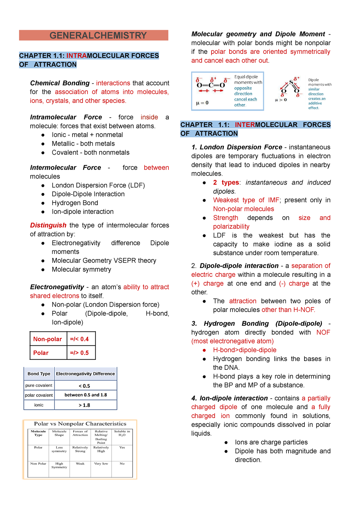 GEN CHEM Reviewer - GasdjsGENERALCHEMISTRYashd CHAPTER 1 ...