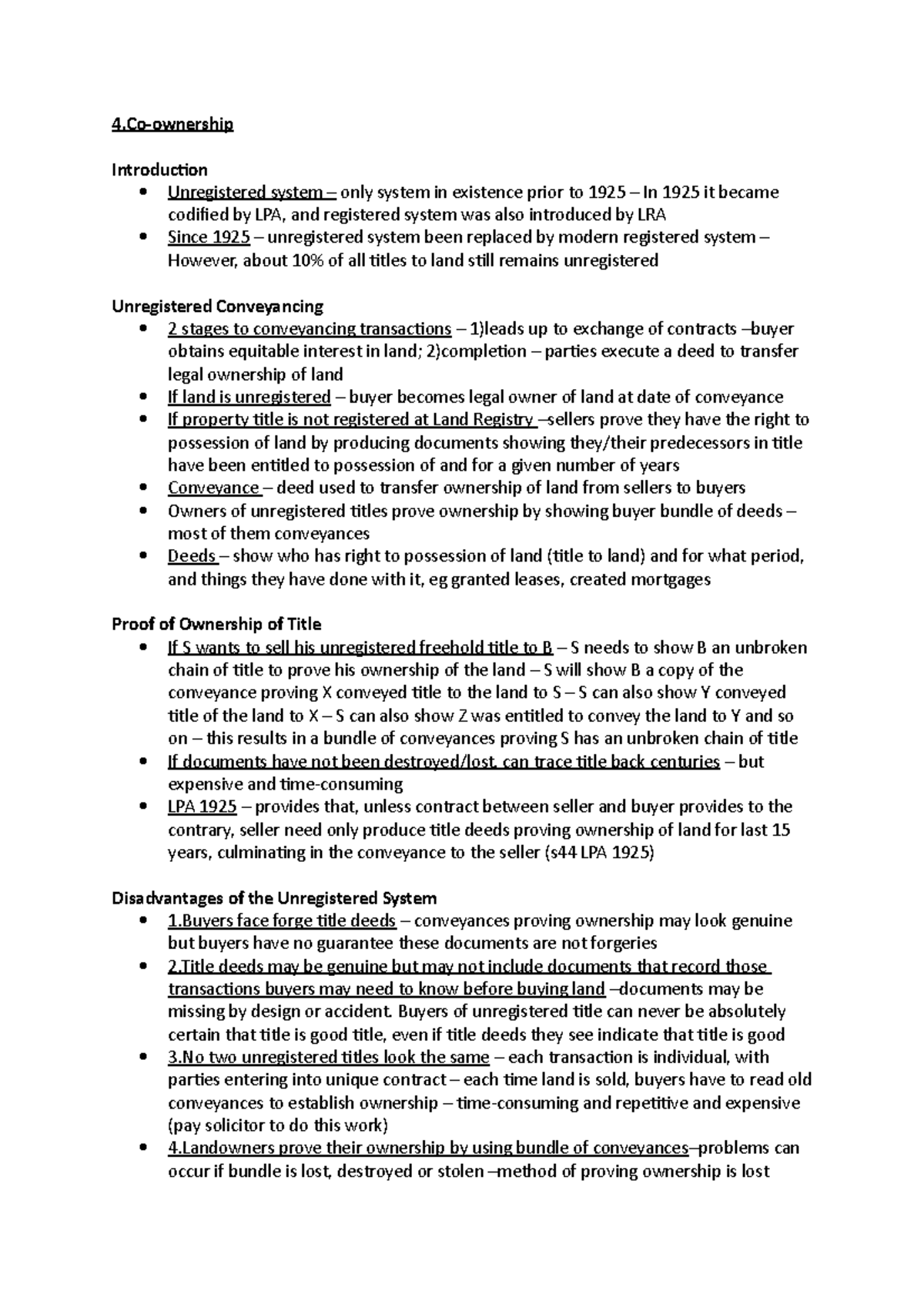4.Co-ownership 1 - Lecture notes 4 - 4-ownership Introduction ...