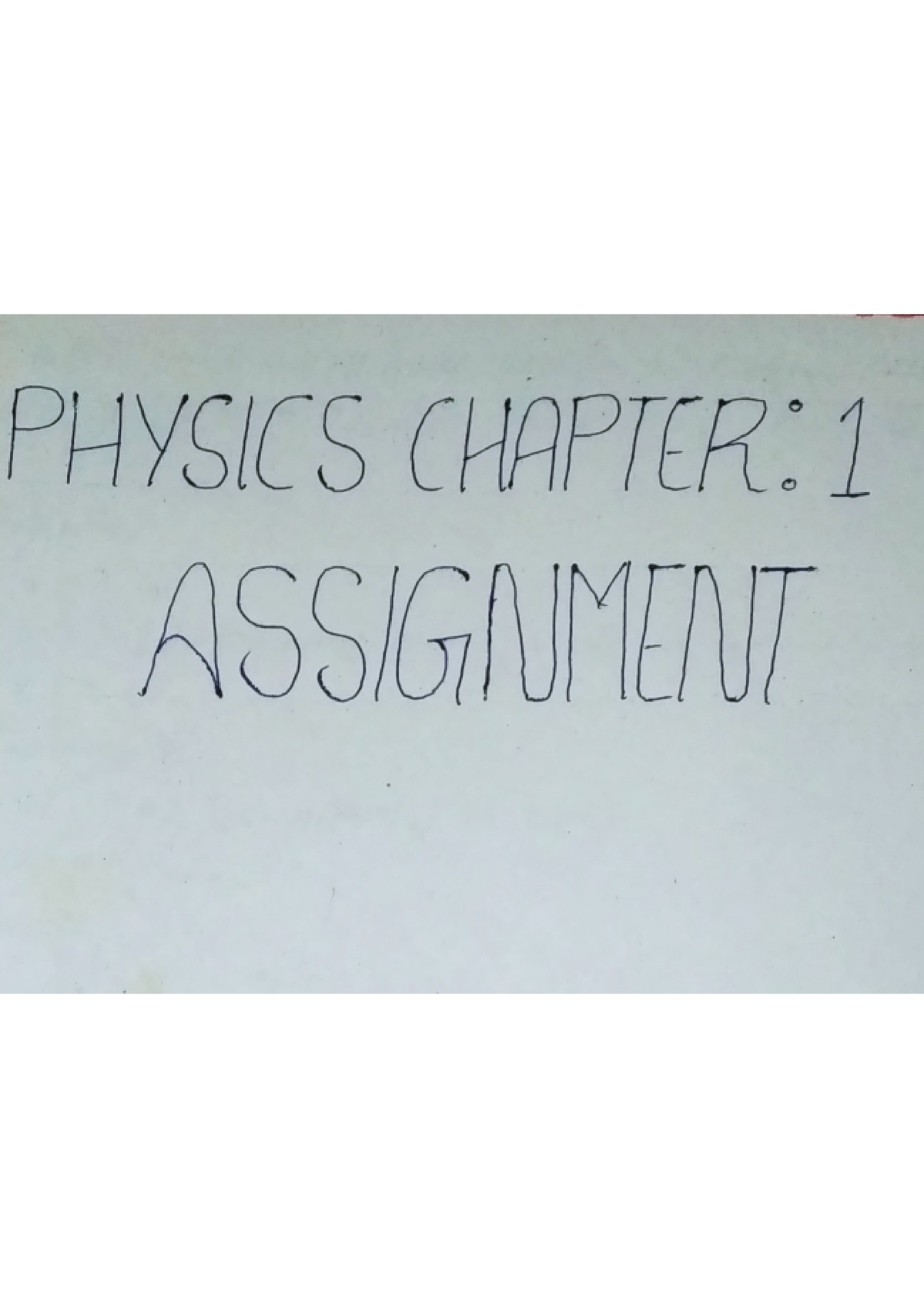 vectors assignment physics