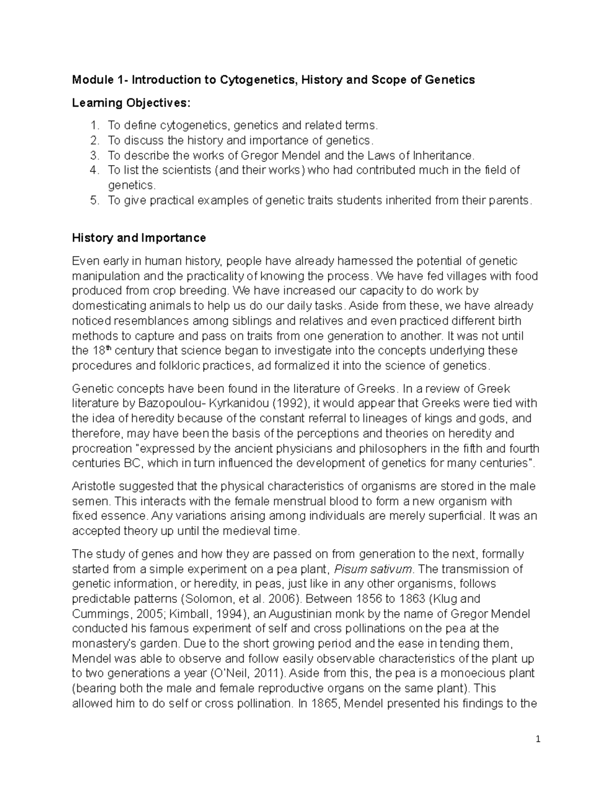 Ybqz0nmri Cytogen+Module+01 - Module 1- Introduction to Cytogenetics ...