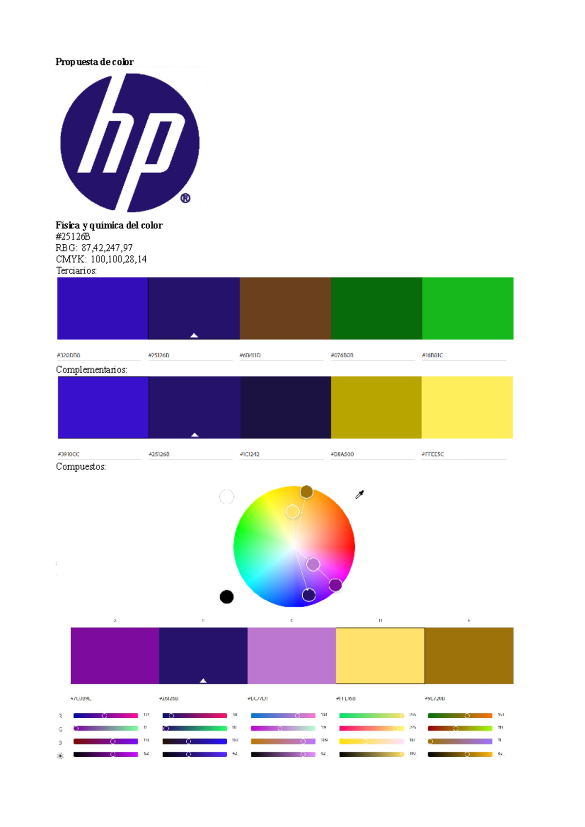 Actividad 7. Física y Química del Color. Propuesta para logotipo usando ...
