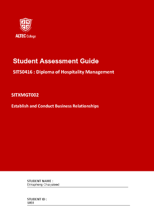 Sitxfin 010 Student Assessment Task 1 - monitor budgets Assessment ...