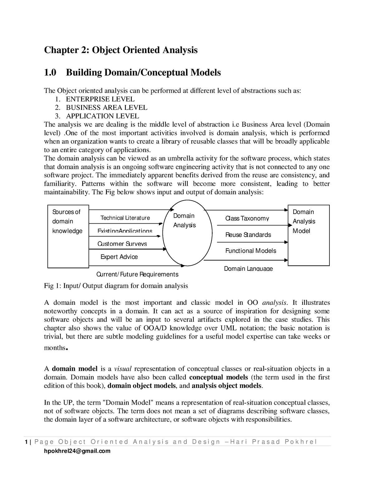 Chapter 2 Object Oriented Analysis - 1 | P A G E O B J E C T O R I E N ...