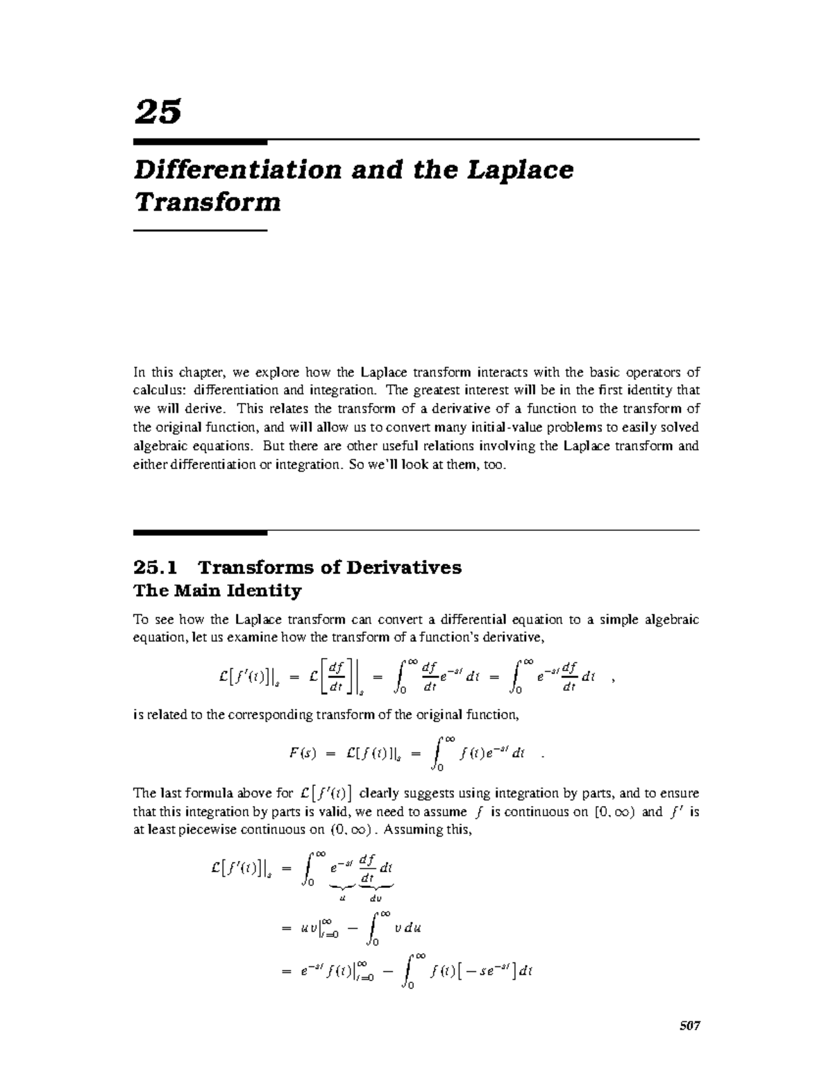 Laplace derivatives - 25 Differentiation and the Laplace Transform In ...