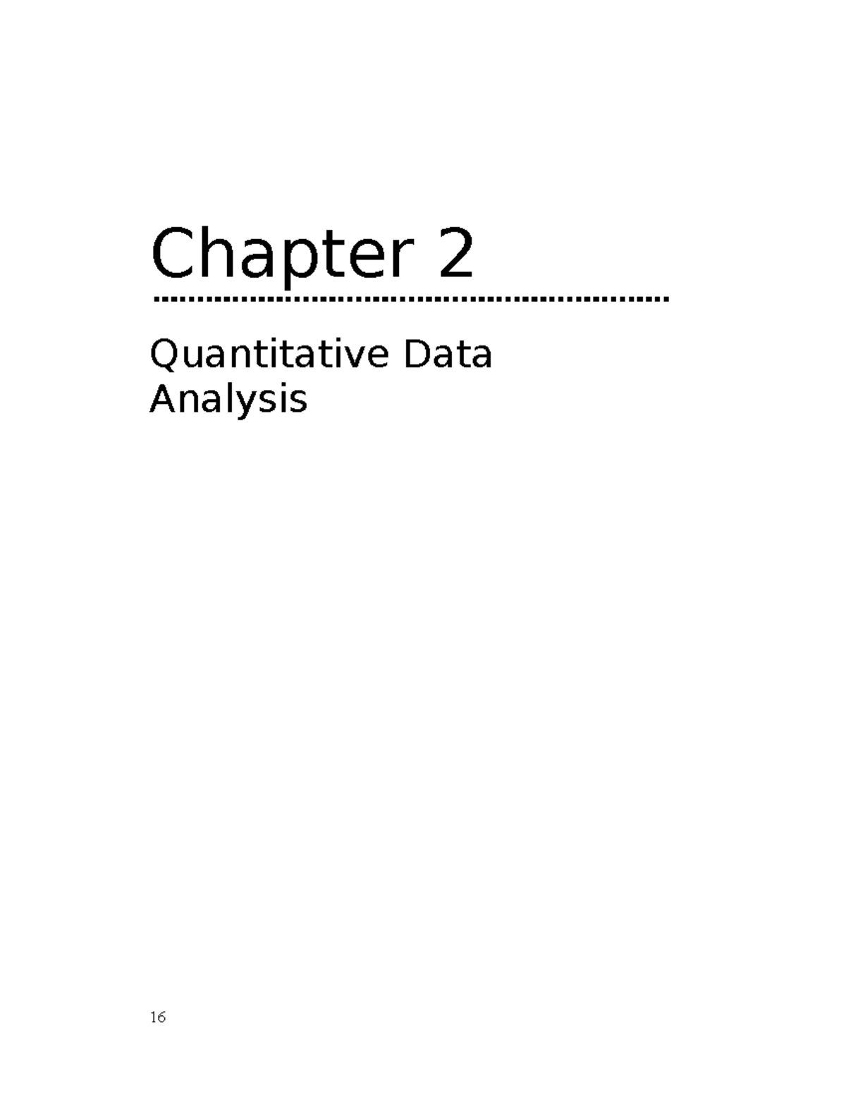 Chapter 2 Minitab - Chapter 2 Quantitative Data Analysis An ...