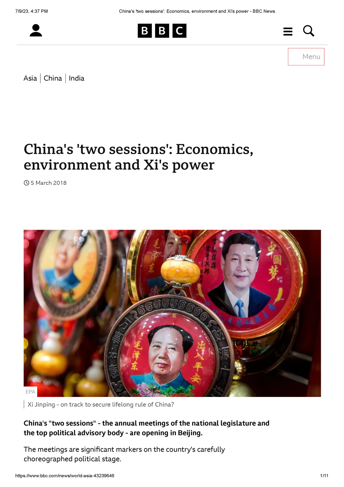 china-s-two-sessions-economics-environment-and-xi-s-power-bbc-news