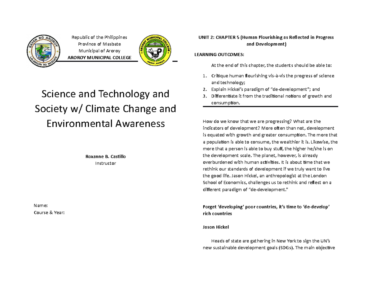 Module 4 in STS 1 - Miss belinda martinez - Republic of the Philippines ...