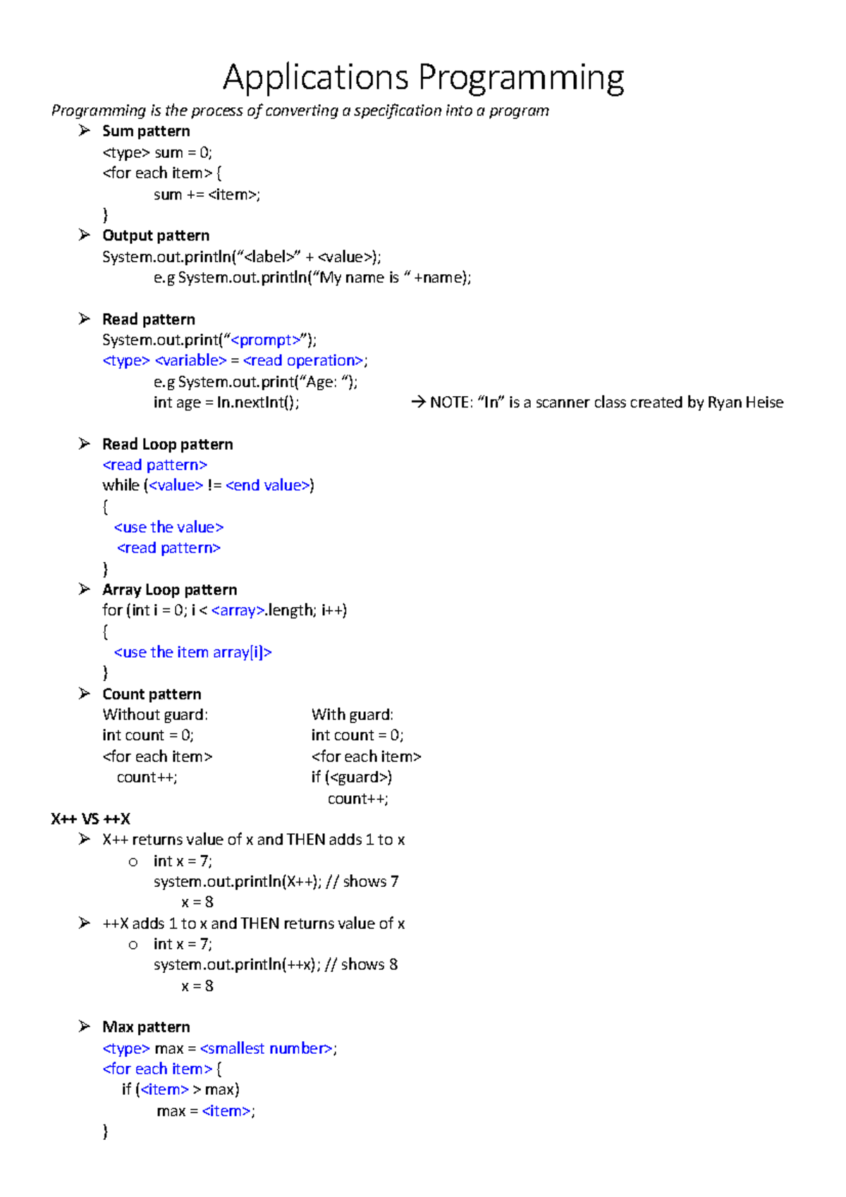 App Prog - sample - Applications Programming Programming is the process ...