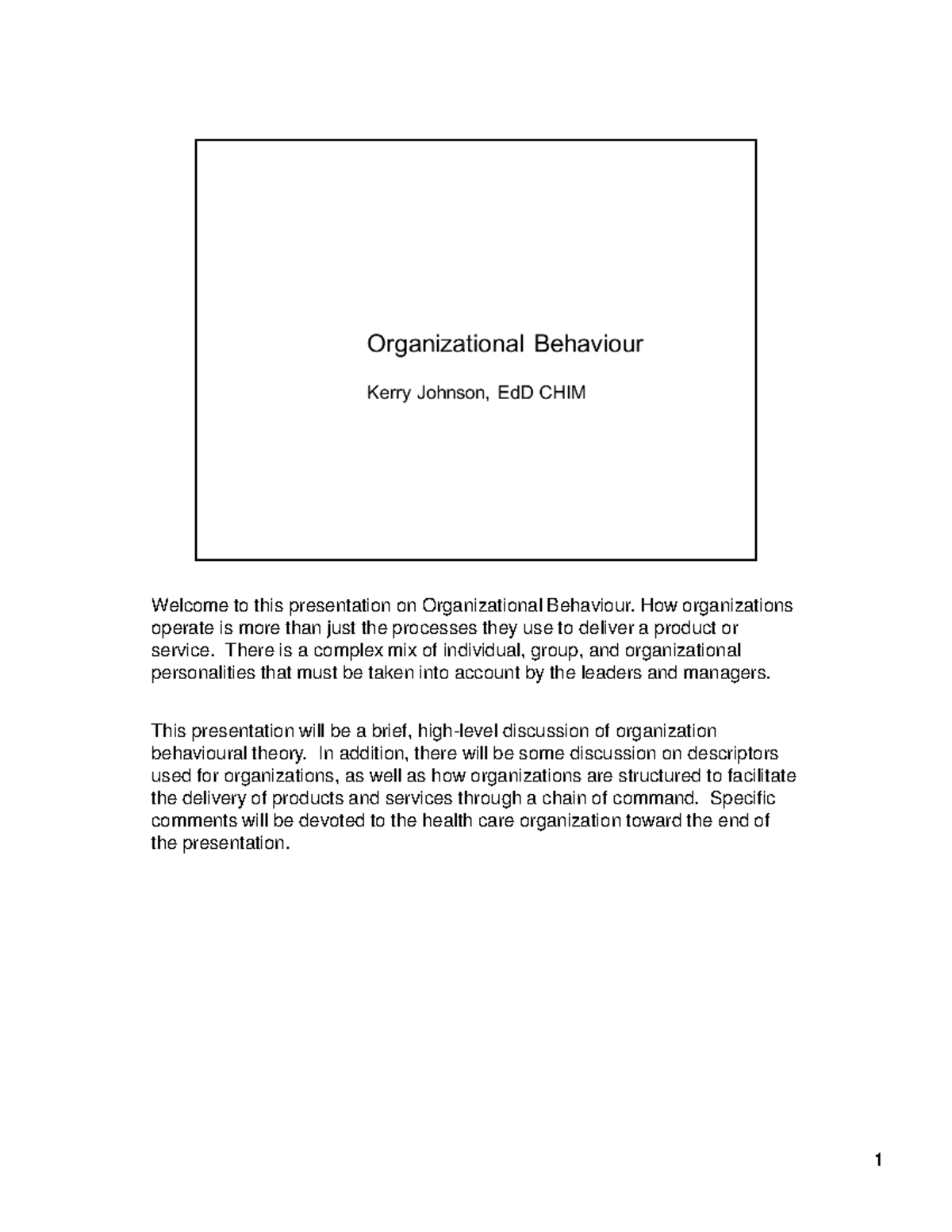 Week 3 - Lecture notes 3 - Welcome to this presentation on ...