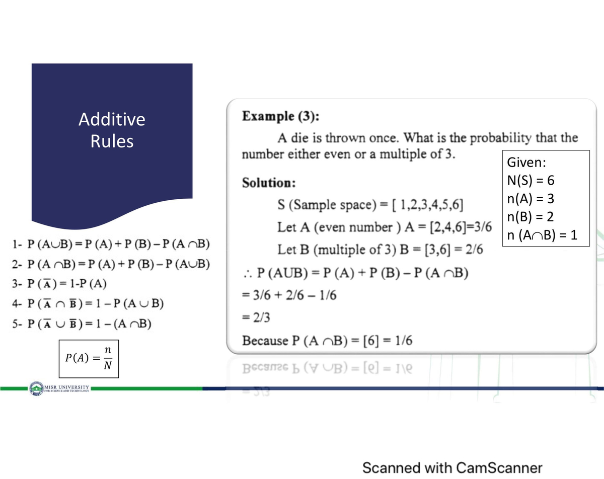 Lecture 7 Chapter 4 Probability - Part 2 - Biostatistics - Studocu