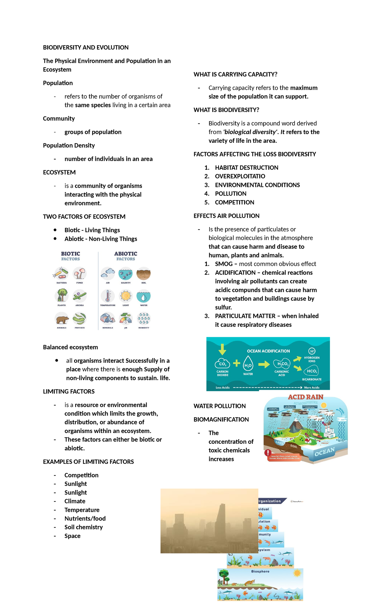 Biodiversity AND Evolution (First Quarter) - BIODIVERSITY AND EVOLUTION ...