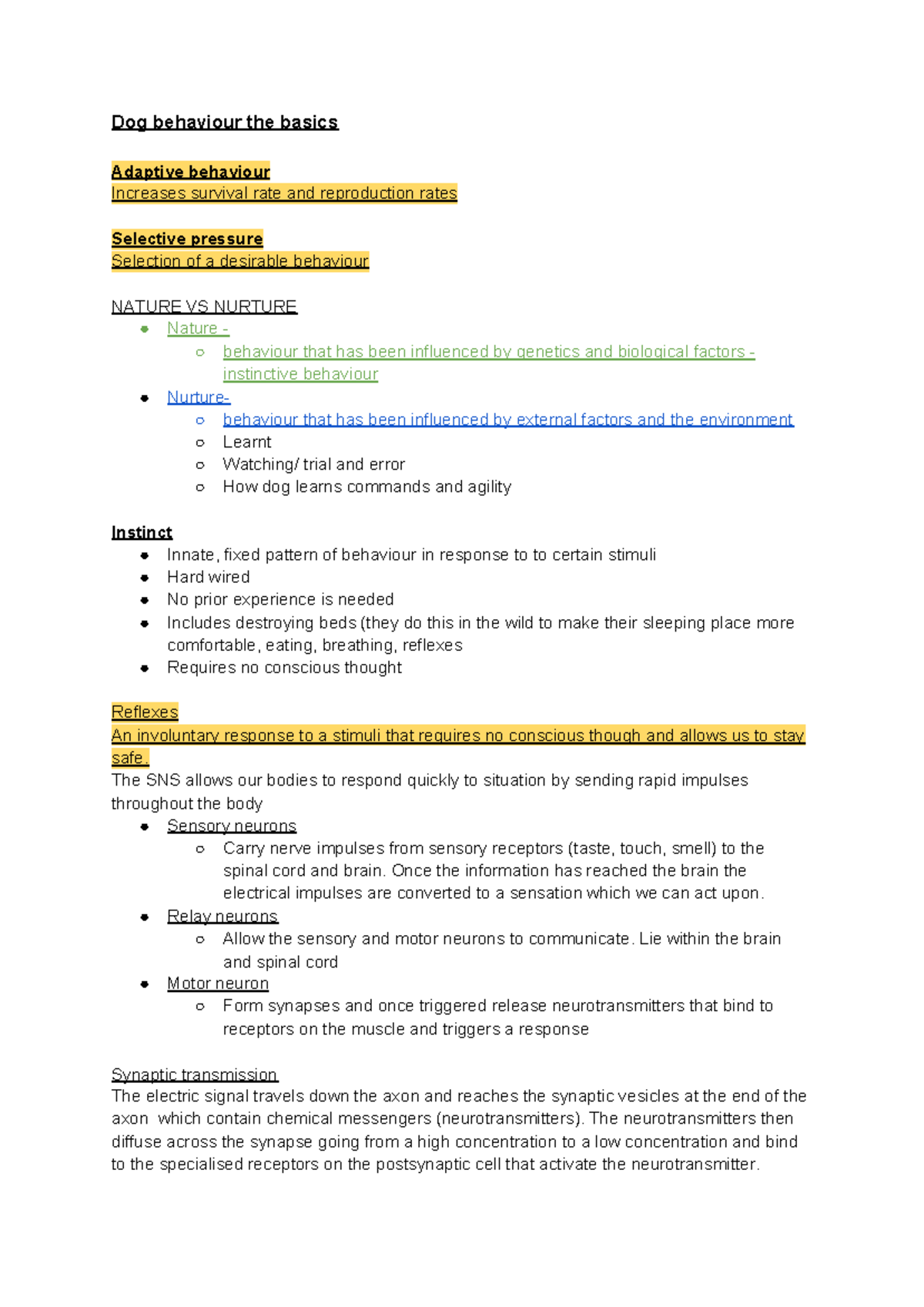 Dog behaviour- the basics - Dog behaviour the basics Adaptive behaviour ...