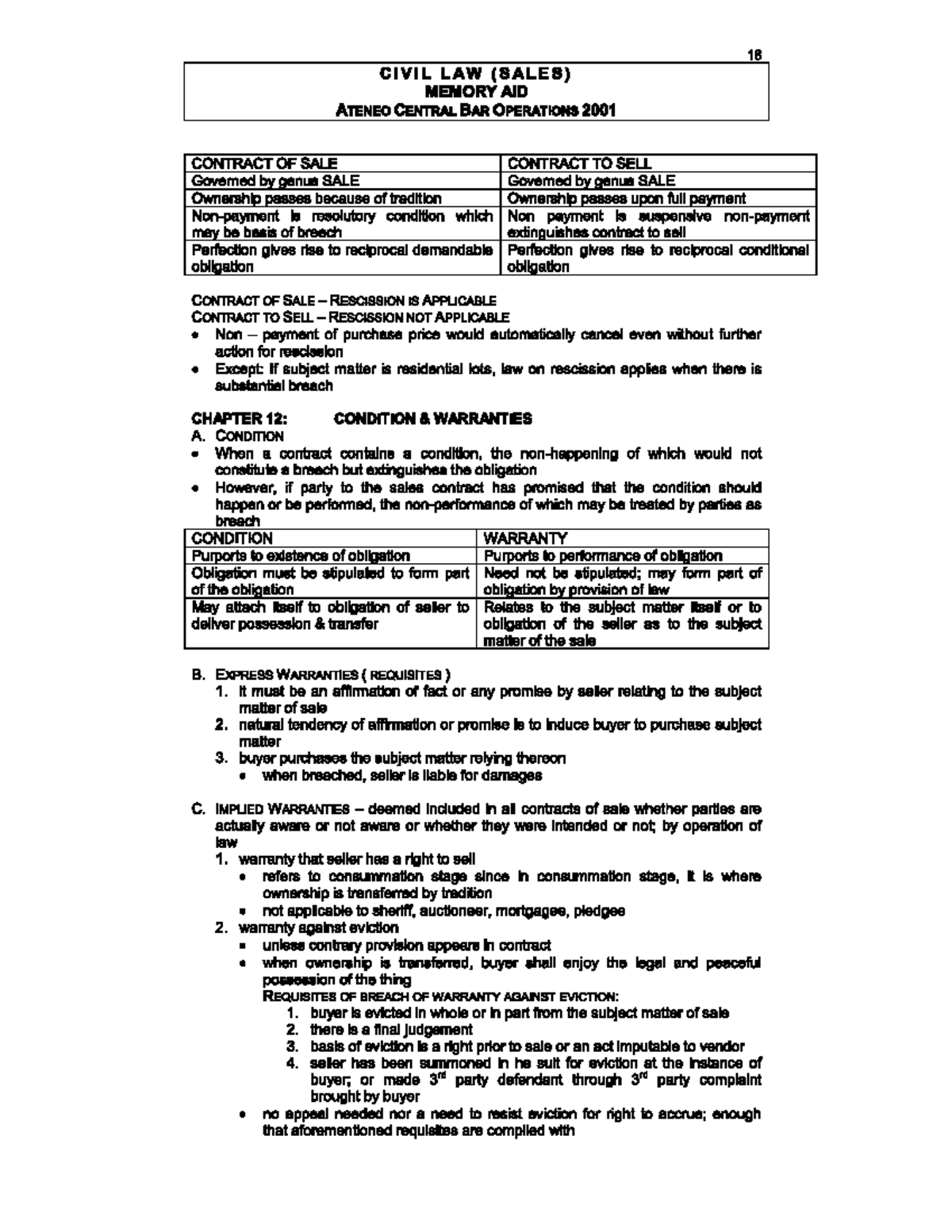 SalesWarranty business law Business Taxation and Law Studocu