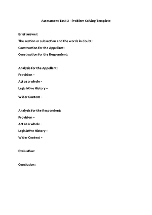 Week 1 - Lecture notes, week one, LAWS314, statutory interpretation ...
