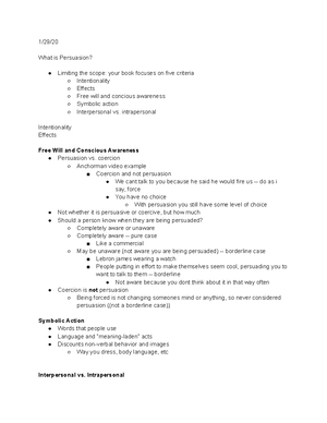 COMM 3100 EXAM 3 - Exam 3 Study Guide - COMM 3100 Exam 3 Review Sheet ...