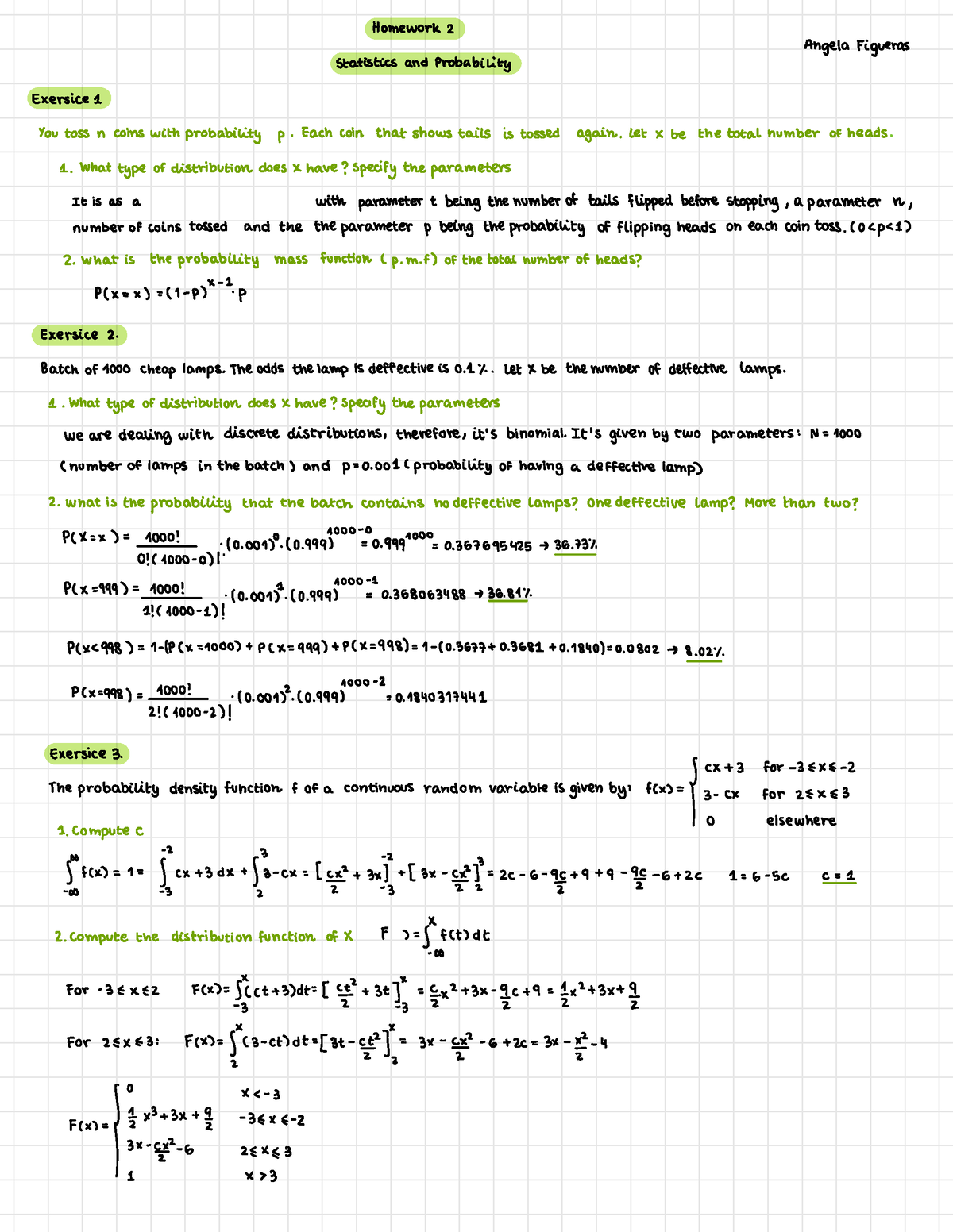 probability homework 2