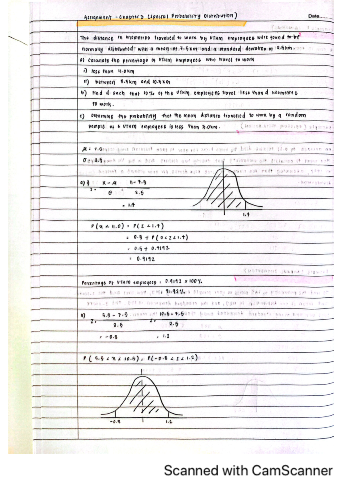 Assignment chapter 3 - Statistics tutorial work - (special Probability ...