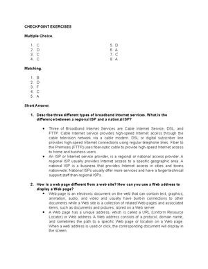 Chapter 3 - Checkpoint Exercises IN IT Tools - CHECKPOINT EXERCISES ...