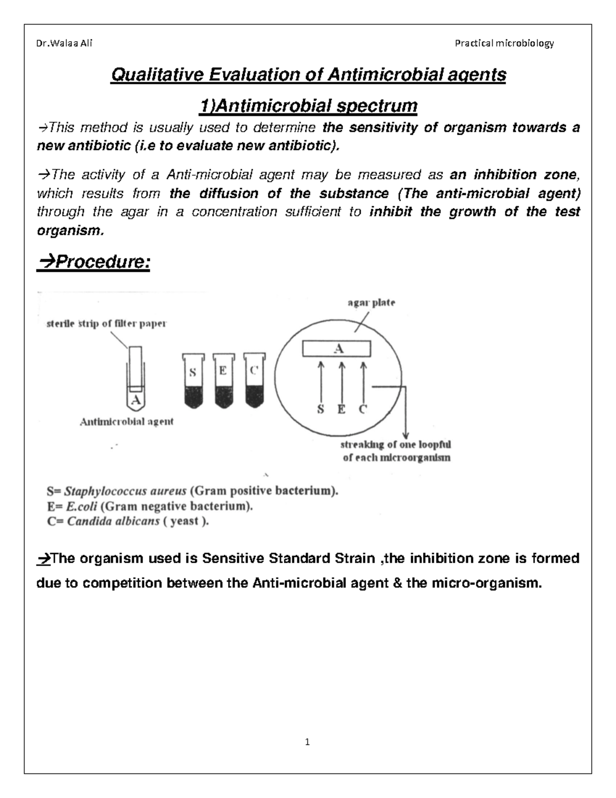 Practicle 2nd term - Pharmaceutical microbiology - Qualitative ...