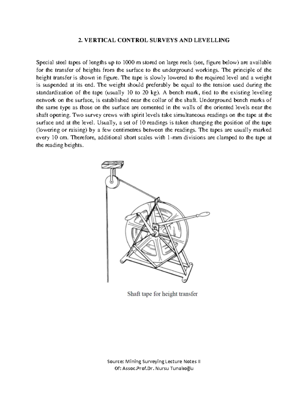 2. Vertical Control Surveys AND Levelling Source Mining Surveying