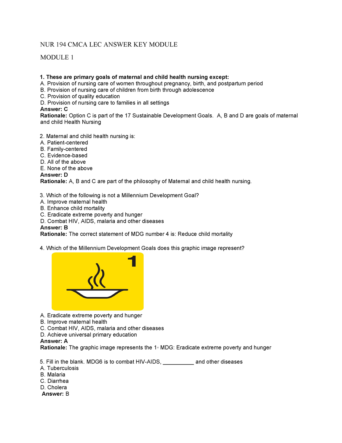 NUR-194-CMCA-LEC- Answer-KEY- Module - NUR 194 CMCA LEC ANSWER KEY ...