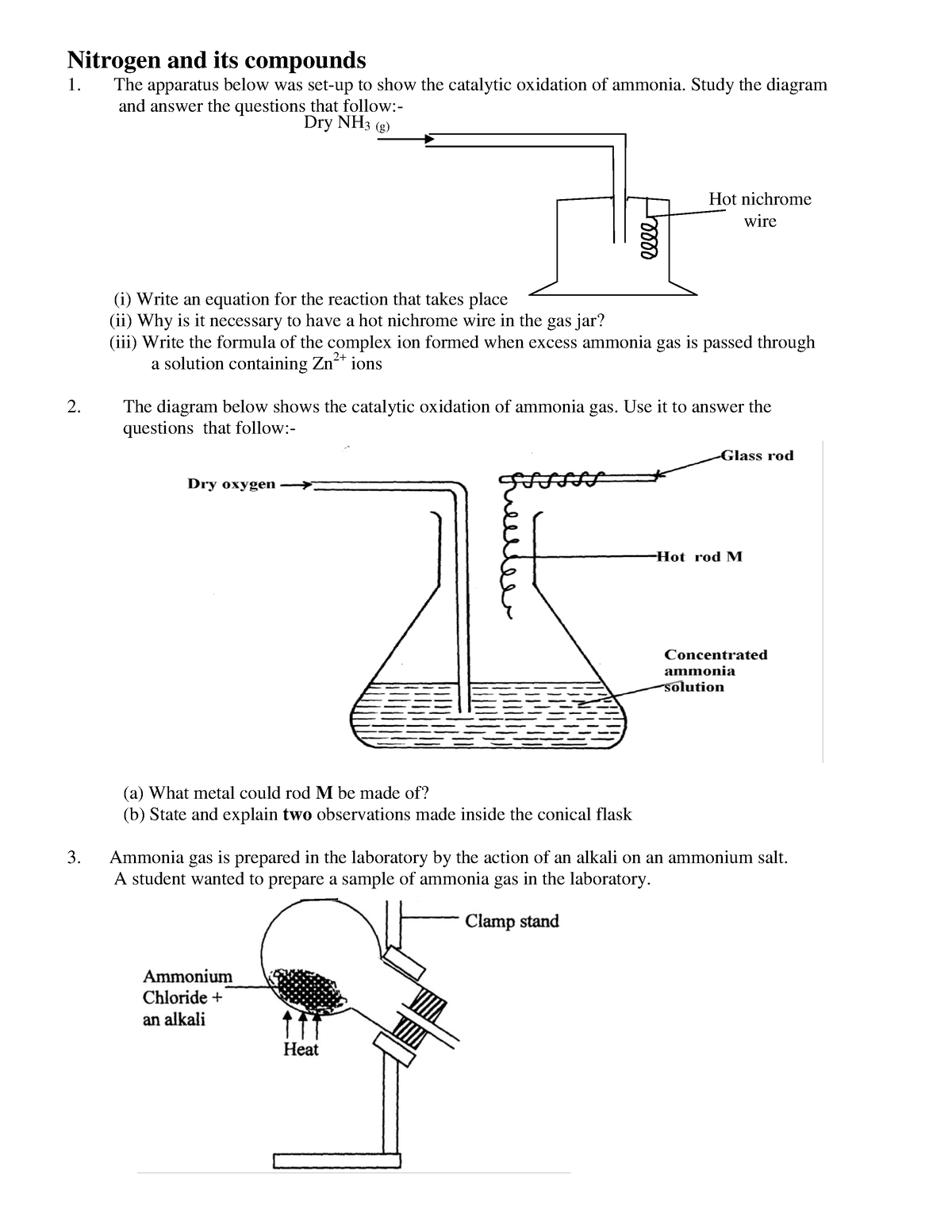 Nitrogen And Its Compounds Q 1621094819 - Obligation Law - Studocu