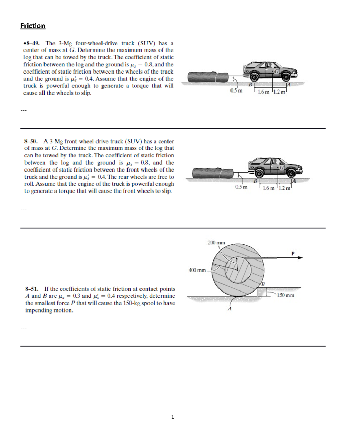 Friction Tutorial - Engineering Mechanics - Friction - 1 - 2 - 4 - 5 ...