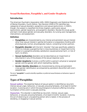 Sexual Dysfunctions psychiatry lecture notes Sexual