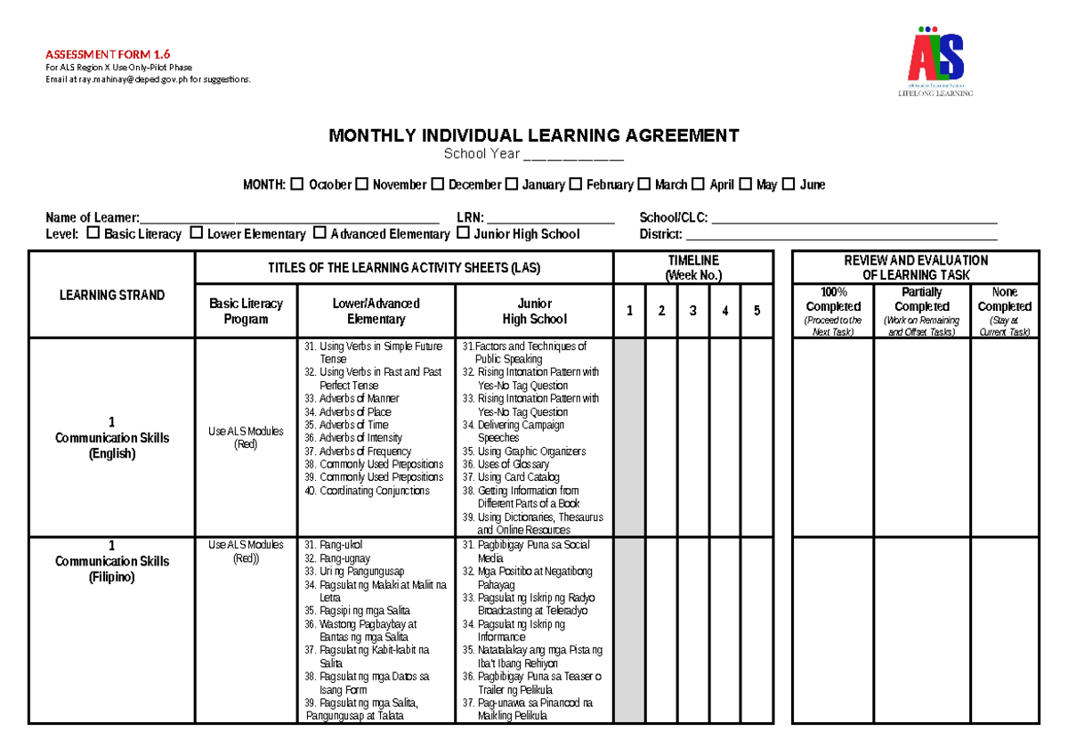 Assessment-Form-1;als - For ALS Region X Use Only-Pilot Phase Email at ...