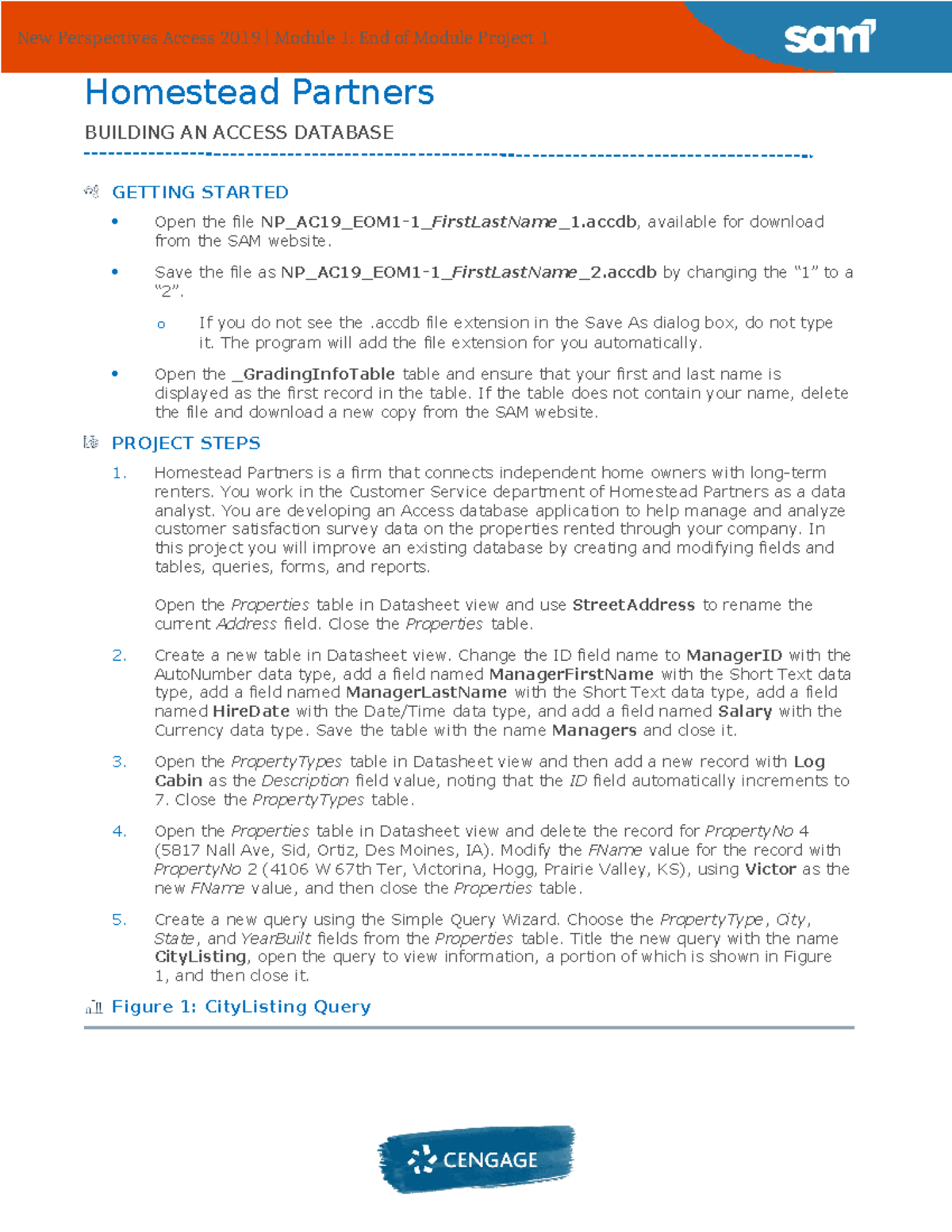 Instructions NP AC19 EOM1-1 - Homestead Partners BUILDING AN ACCESS ...