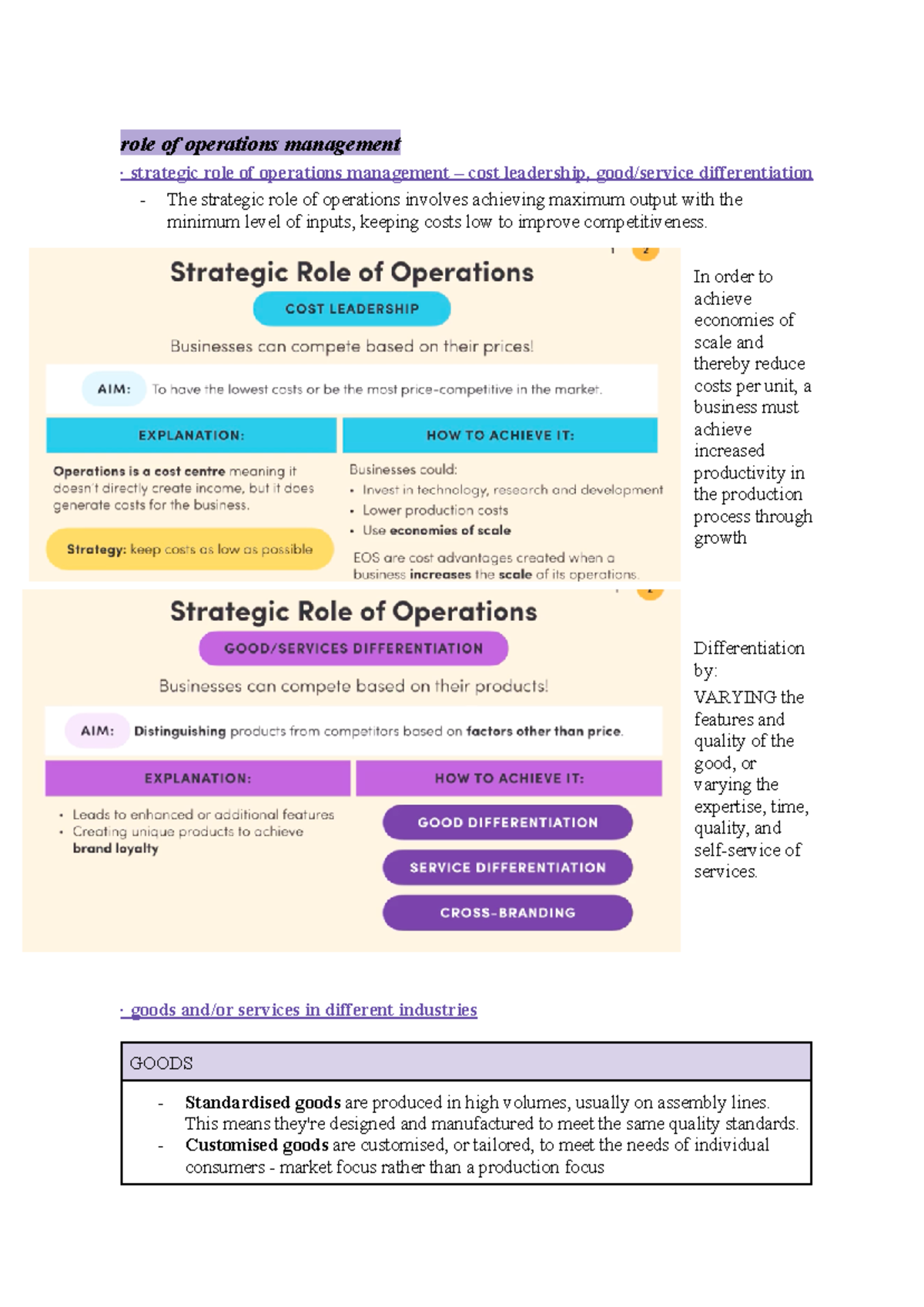 Operations Notes - Google Docs - role of operations management ∙ ...