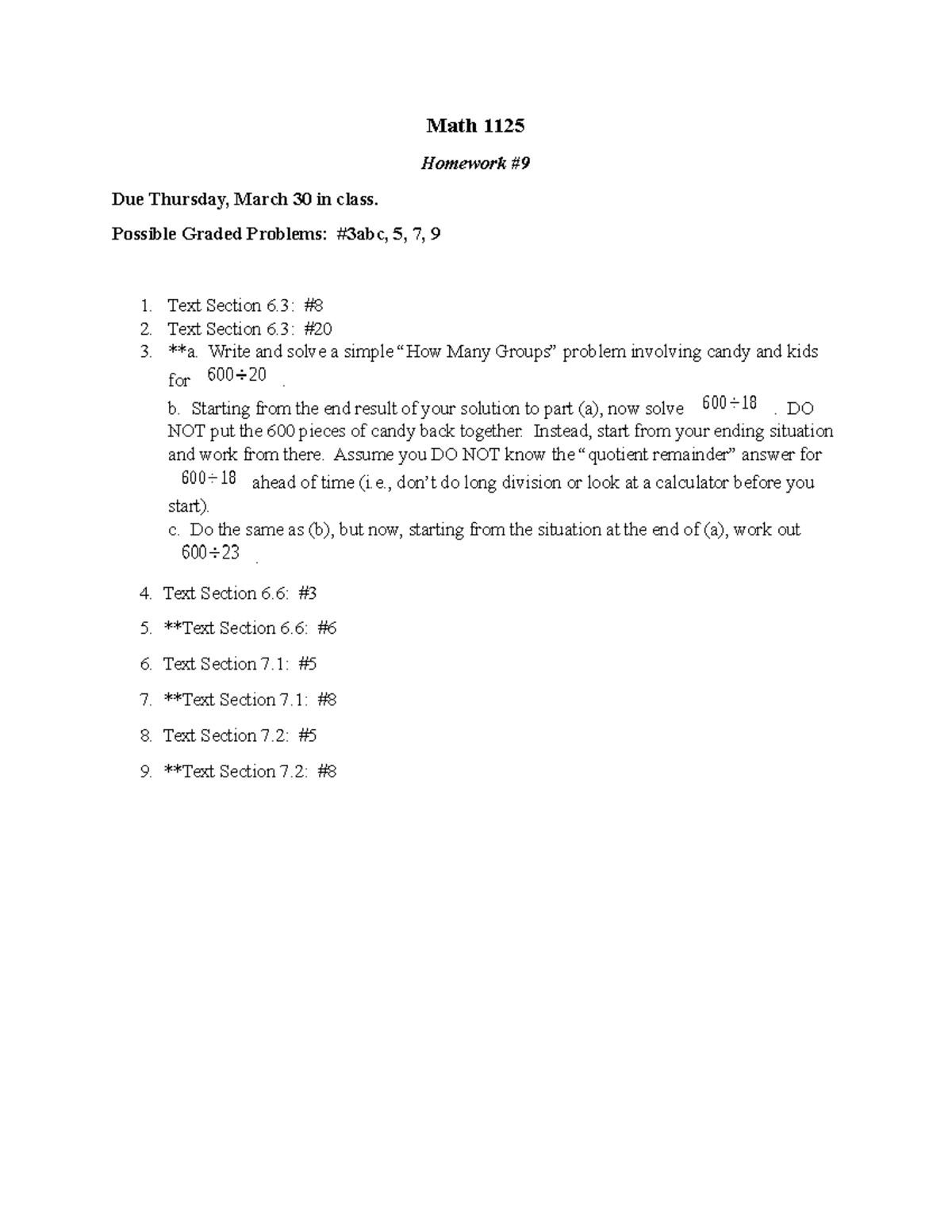 1125 sp17 hw9 homework 9 math 1125 homework due thursday march 30 