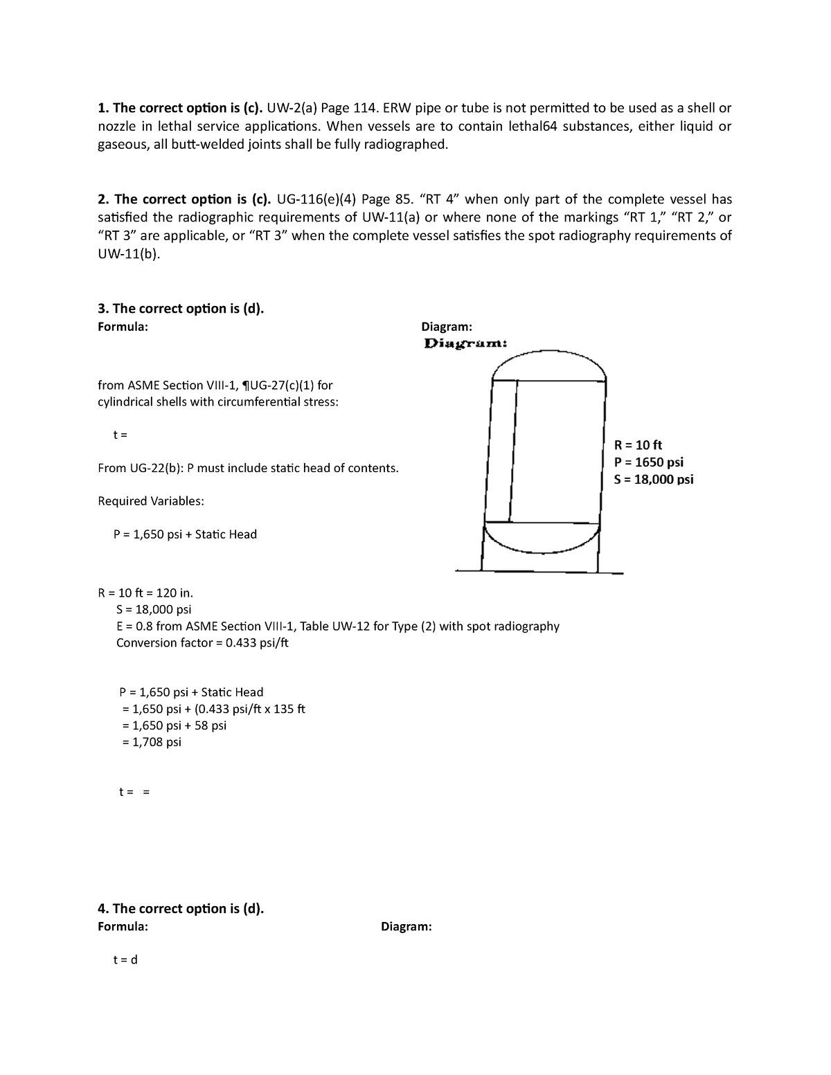 API 510 Level ASME Sec VIII Open Book Test Answers The , 58% OFF