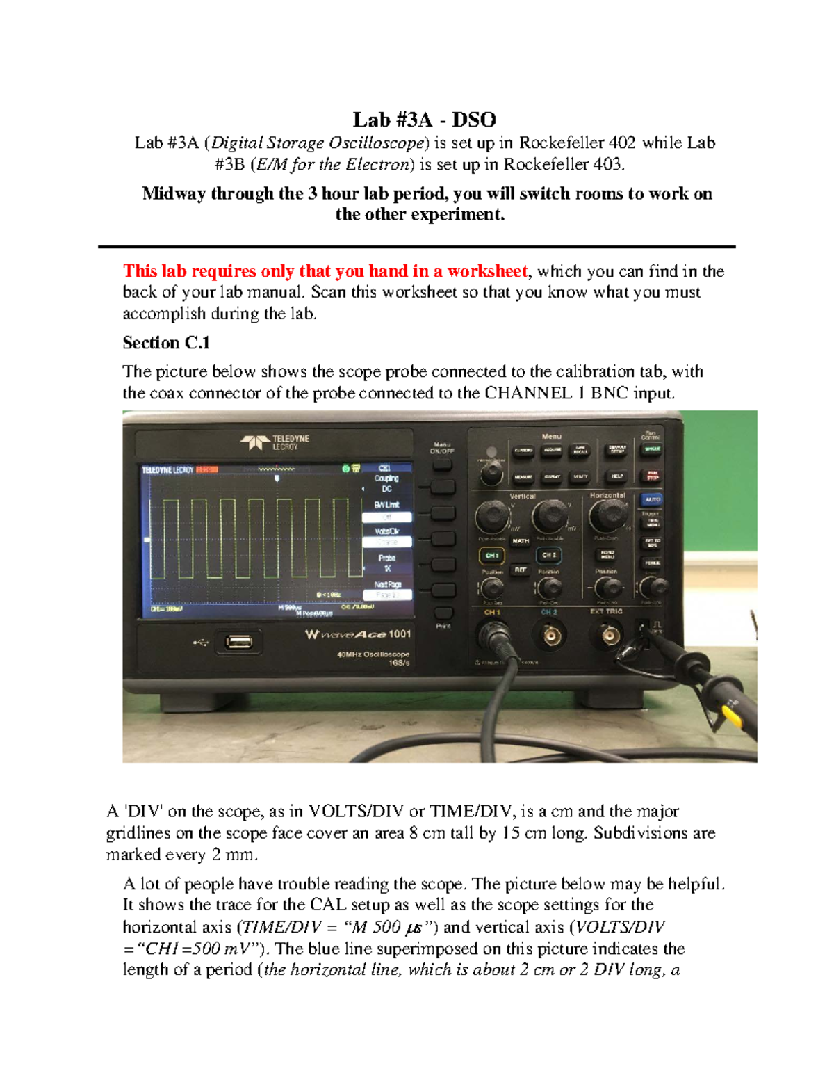 Special tips - Digital Oscilloscope - Lab #3A - DSO Lab #3A (Digital ...