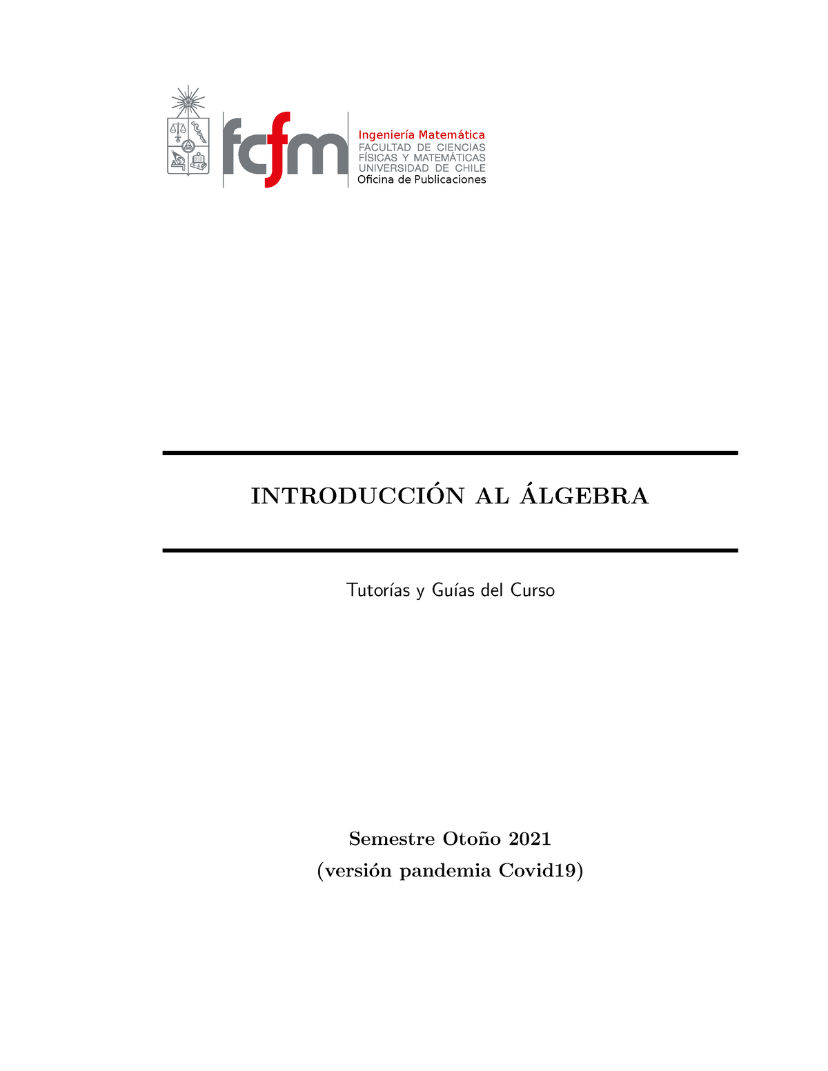 Introduccion Algebra UChile - Ingeniería Matemática Oficina De ...