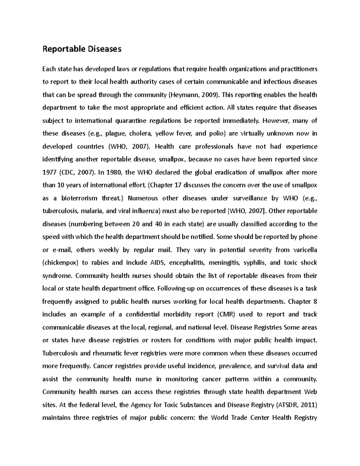 Reportable Diseases - Reportable Diseases Each state has developed laws ...
