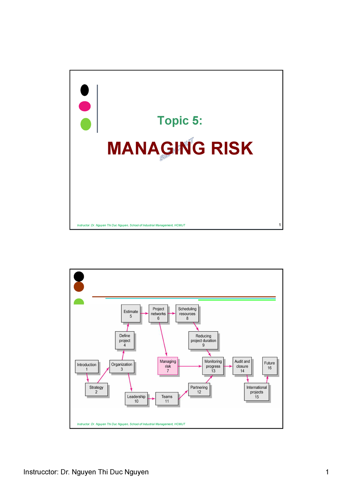 Topic 5-Managing risk-ISB-el - Instructor: Dr. Nguyen Thi Duc Nguyen ...