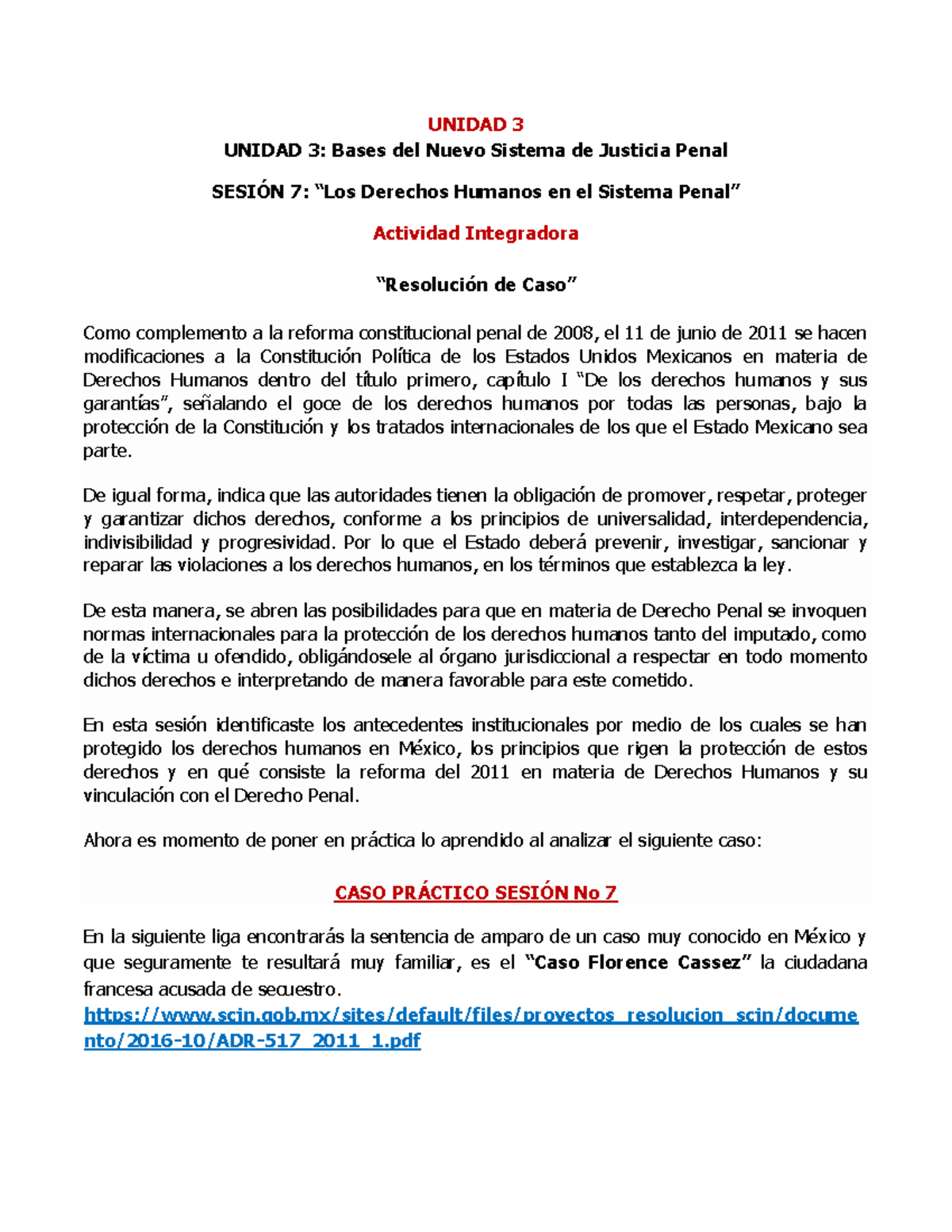 CASO Práctico Sesión 7 - caso de practica - UNIDAD 3 UNIDAD 3 : Bases ...