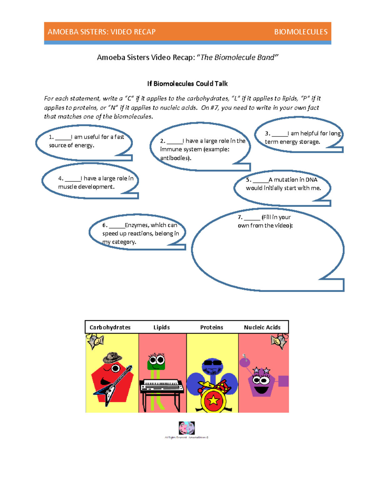 Kami Export video recap of biomolecules by amoeba sisters AMOEBA