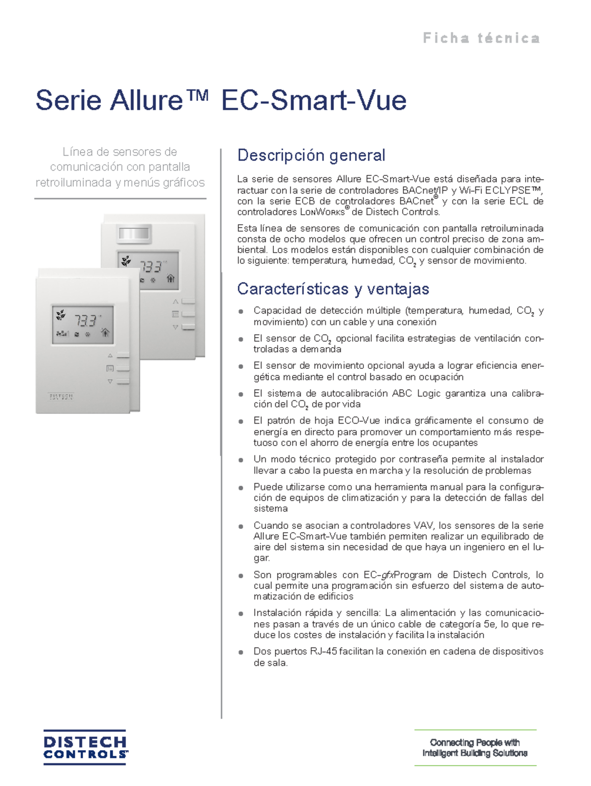 ECSmartVue SP ecsmart Descripción general La serie de sensores