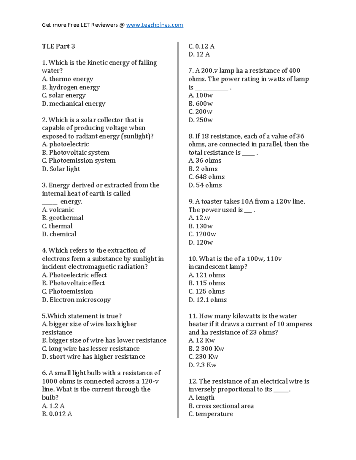 Part 3 Technology and Livelihood Education www - TLE Part 3 Which is ...