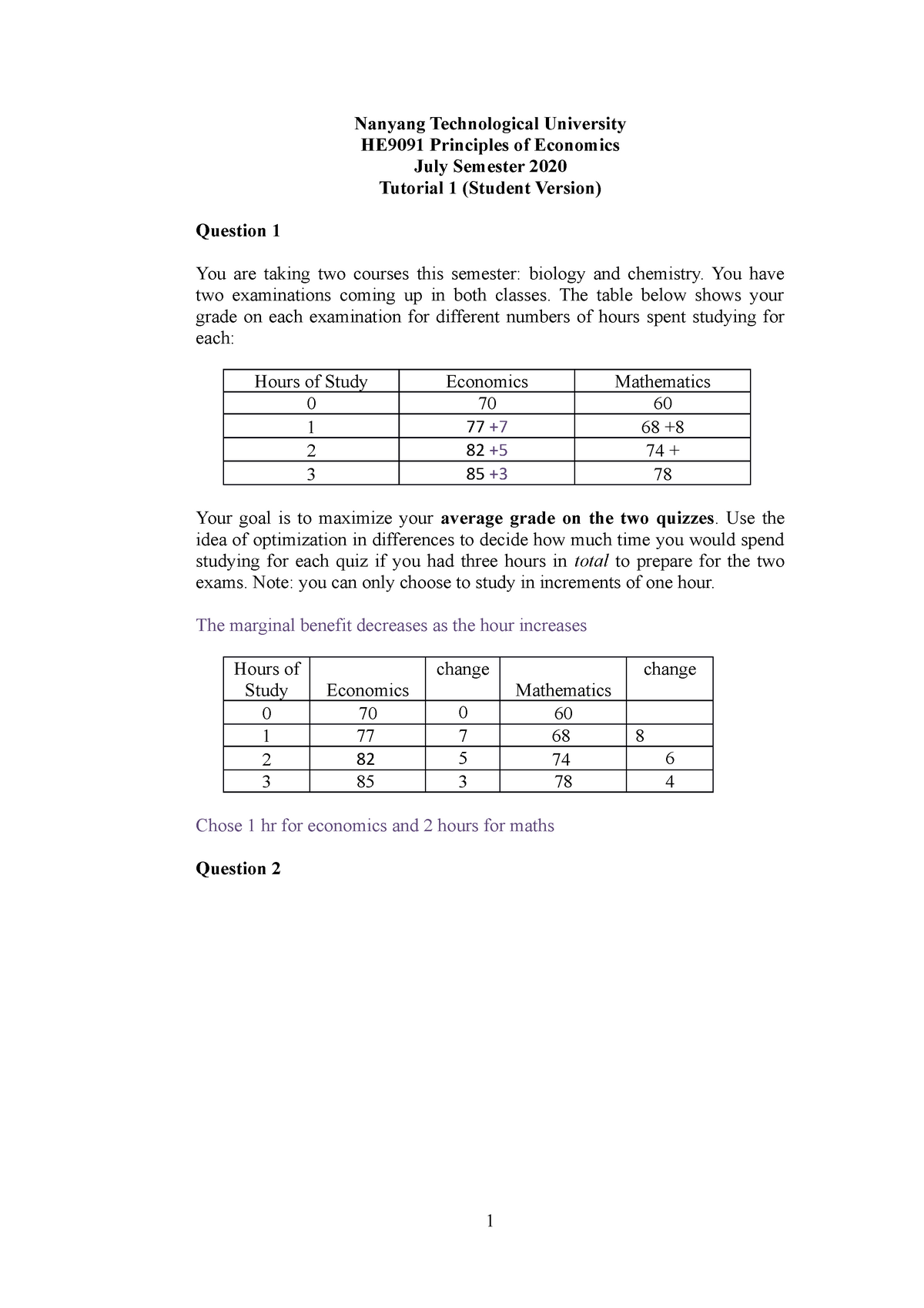 HE9091 Jul 2020 Tutorial 1 - Nanyang Technological University HE9091 ...