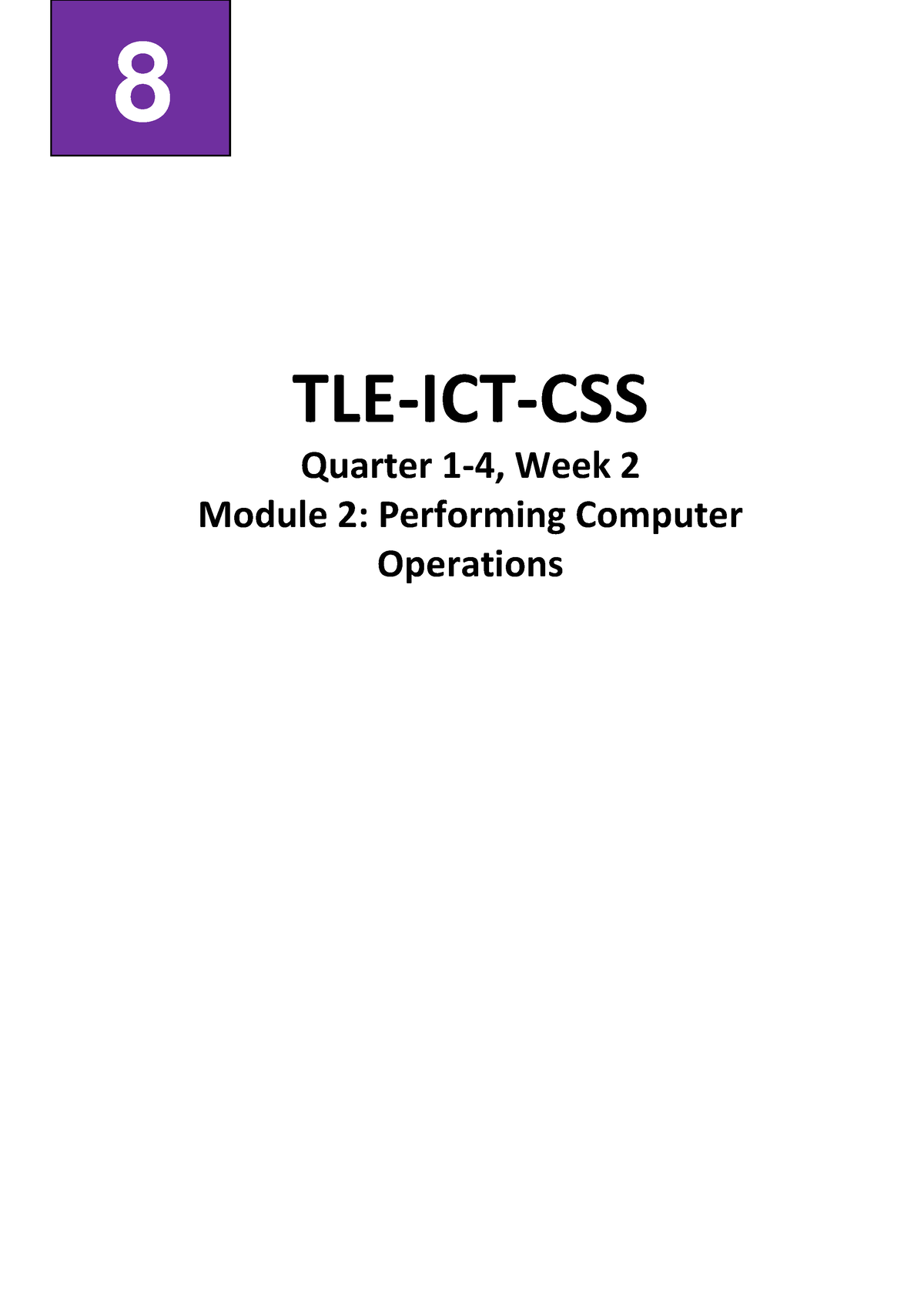 Grade 7 Q1-4 W2 PCO Part 1-converted - TLE-ICT-CSS Quarter 1-4, Week 2 ...